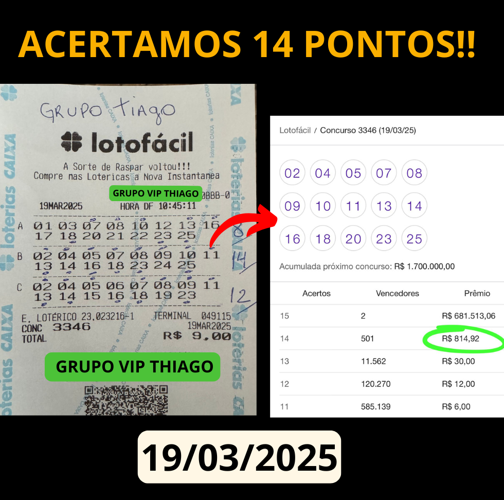 ACERTAMOS 14 PONTOS (100)